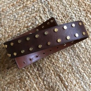 Tory Burch Logo Studded Waist Belt